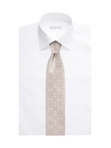 Stefano Ricci Men's Luxury Handmade Silk Tie - Beige | Thumbnail 2