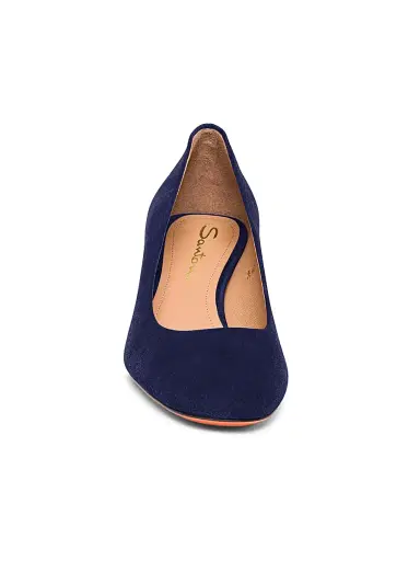 Santoni Women's 50MM Suede Pumps - Navy - Size 11.5 | Thumbnail 3 Santoni Women's 50MM Suede Pumps - Navy - Size 11.5 | Thumbnail 3
