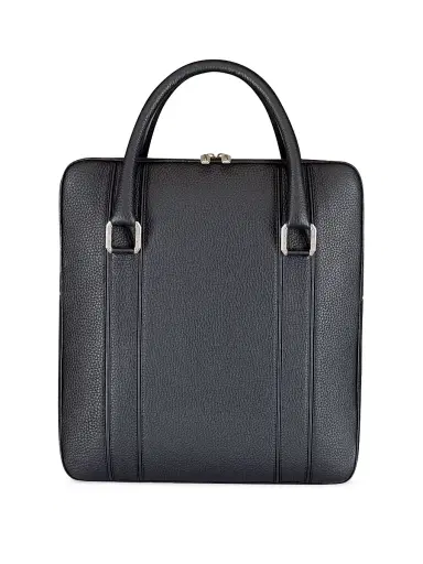 Stefano Ricci Men's Calfskin Leather Messenger Bag - Black | Thumbnail 3