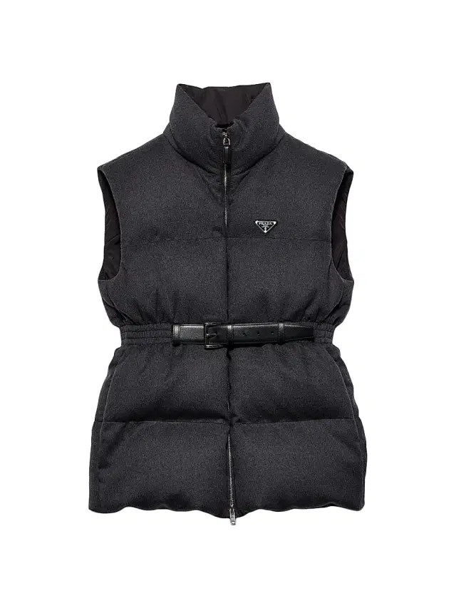 Women's Flannel Down Vest - Grey