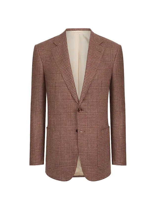 Stefano Ricci Men's Woven Jacket 2 Buttons - Brown