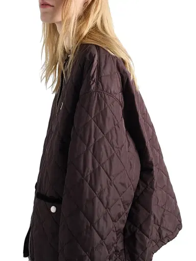 Prada Women's Quilted Light Re-Nylon Jacket - Brown | Thumbnail 4 Prada Women's Quilted Light Re-Nylon Jacket - Brown | Thumbnail 4