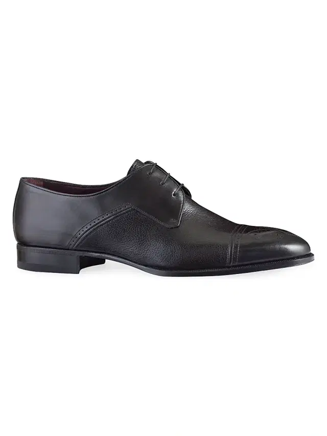 Men's Calfskin Oxford Shoes - Black