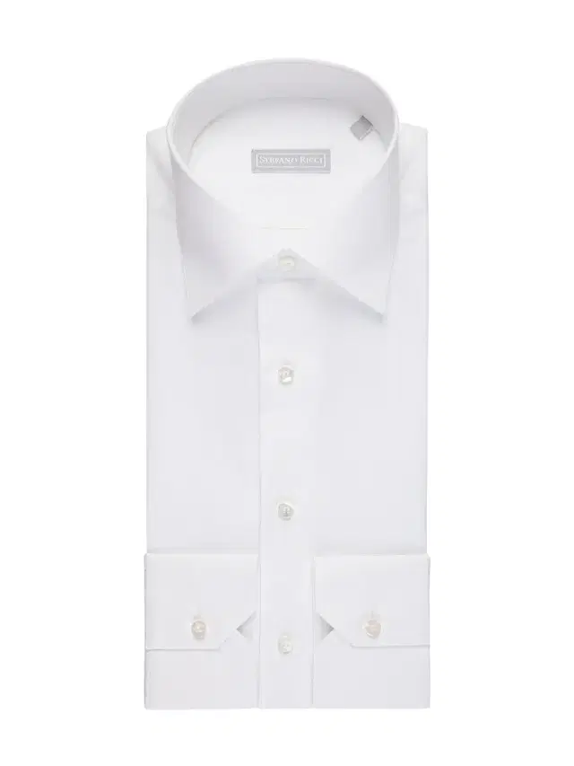 Men's Handmade Linen and Silk Blend Dress Shirt - White
