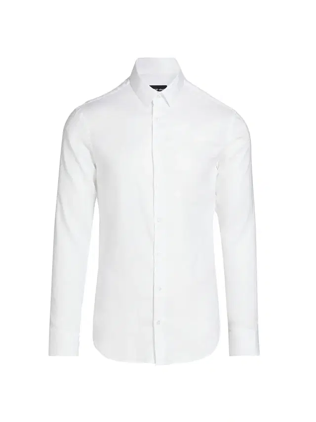 Men's Solid Front-Button Shirt - White Men's Solid Front-Button Shirt - White