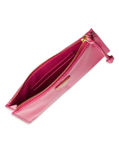 Prada Women's Leather Pouch - Dark Pink | Thumbnail 3