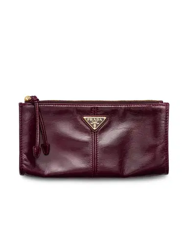 Prada Women's Leather Pouch - Dark Pink | Thumbnail 25