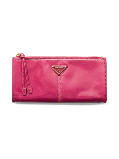 Prada Women's Leather Pouch - Dark Pink | Thumbnail 1
