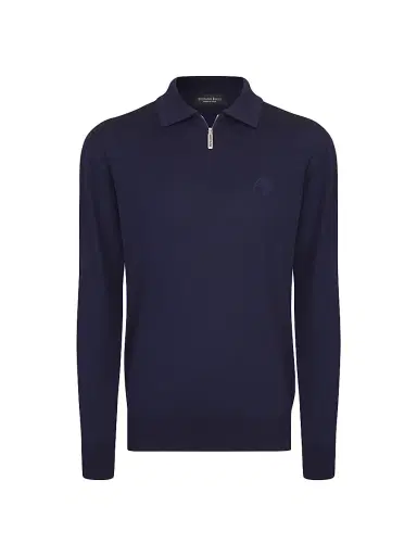 Stefano Ricci Men's Zip Polo Shirt | Thumbnail 1 Stefano Ricci Men's Zip Polo Shirt | Thumbnail 1
