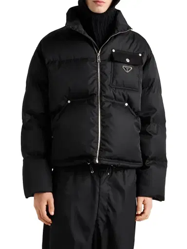 Prada Men's Cropped Re-Nylon Down Jacket - Black - Size XXL | Thumbnail 2 Prada Men's Cropped Re-Nylon Down Jacket - Black - Size XXL | Thumbnail 2