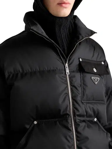 Prada Men's Cropped Re-Nylon Down Jacket - Black - Size XXL | Thumbnail 4 Prada Men's Cropped Re-Nylon Down Jacket - Black - Size XXL | Thumbnail 4