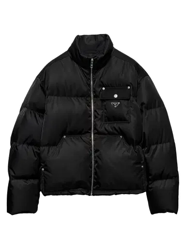 Prada Men's Cropped Re-Nylon Down Jacket - Black - Size XXL | Thumbnail 1 Prada Men's Cropped Re-Nylon Down Jacket - Black - Size XXL | Thumbnail 1