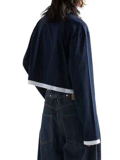 Prada Women's Long-Sleeved Jersey T-Shirt - Blue | Thumbnail 3 Prada Women's Long-Sleeved Jersey T-Shirt - Blue | Thumbnail 3