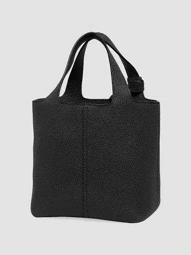 Santoni Women's Mini Chapelier Leather Tote Bag - Black | Thumbnail 3 Santoni Women's Mini Chapelier Leather Tote Bag - Black | Thumbnail 3