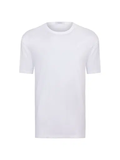 Stefano Ricci Men's Solid Cotton Crewneck T-Shirt - Traffic White - Size XS | Thumbnail 1