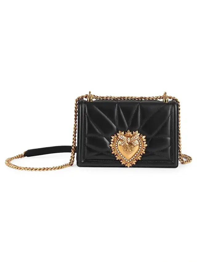 Women's  Devotion Quilted Leather Shoulder Bag - Black