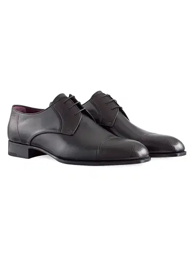 Stefano Ricci Men's Calfskin Derbies - Black - Size 7.5 | Thumbnail 2