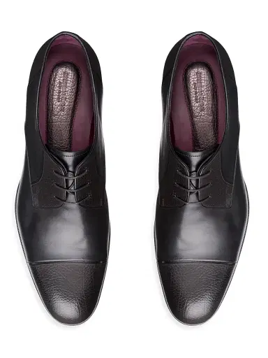 Stefano Ricci Men's Calfskin Derbies - Black - Size 7.5 | Thumbnail 4