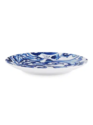 Dolce & Gabbana Blue Mediterraneo Fiore Foglie 2-Piece Dessert Plate Set | Thumbnail 1