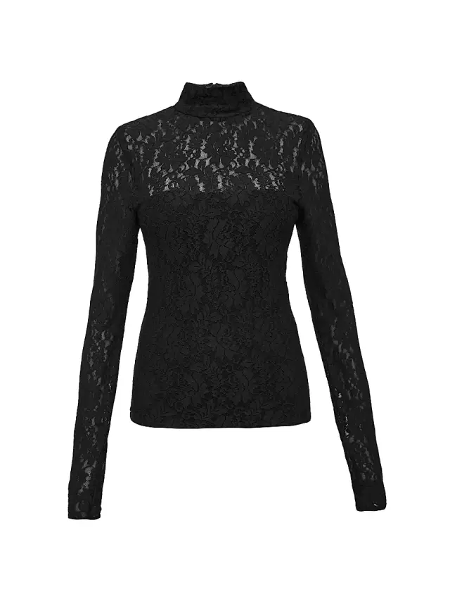 Women's Dixie Turtleneck Top - Black