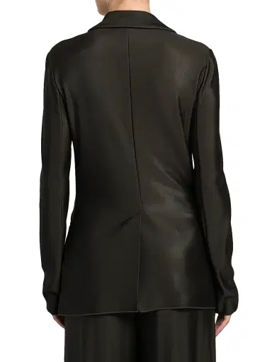 Giorgio Armani Women's Jersey Draped Blazer - Coffee | Thumbnail 5 Giorgio Armani Women's Jersey Draped Blazer - Coffee | Thumbnail 5