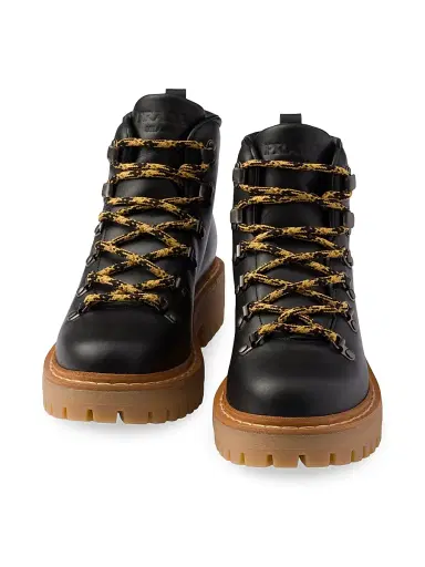Prada Women's Leather Laced Booties - Black | Thumbnail 3 Prada Women's Leather Laced Booties - Black | Thumbnail 3