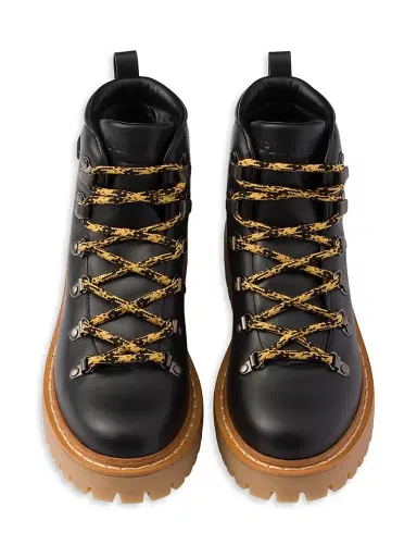 Prada Women's Leather Laced Booties - Black | Thumbnail 4 Prada Women's Leather Laced Booties - Black | Thumbnail 4