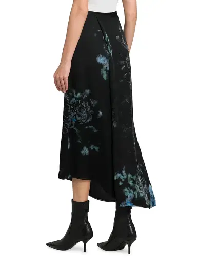 Giorgio Armani Women's Floral Silk Asymmetric Maxi Skirt - Black Beauty - Size 8 | Thumbnail 5 Giorgio Armani Women's Floral Silk Asymmetric Maxi Skirt - Black Beauty - Size 8 | Thumbnail 5