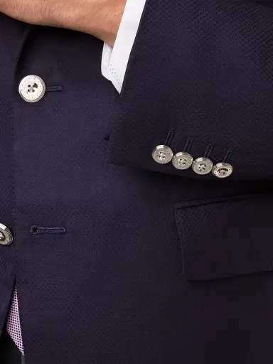 Stefano Ricci Men's Woven Jacket with 2 Buttons - Navy - Size 52 | Thumbnail 5