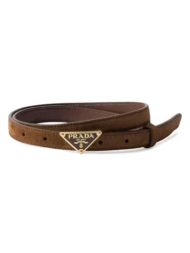 Prada Women's Suede Belt - Brown - Size 36 | Thumbnail 1