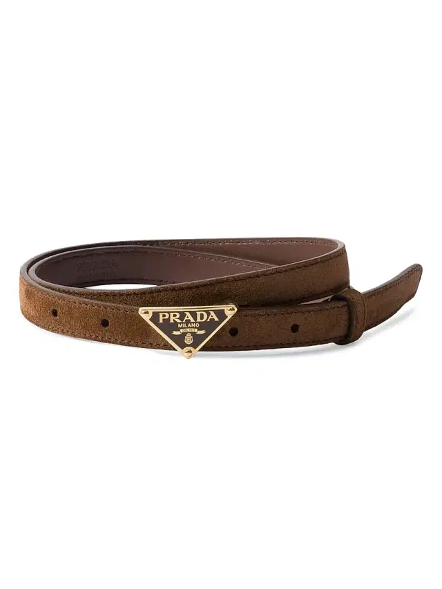 Prada Women's Suede Belt - Brown