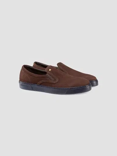 Stefano Ricci Men's Calfskin Leather Slip-On Sneakers - Brown - Size 7 | Thumbnail 2