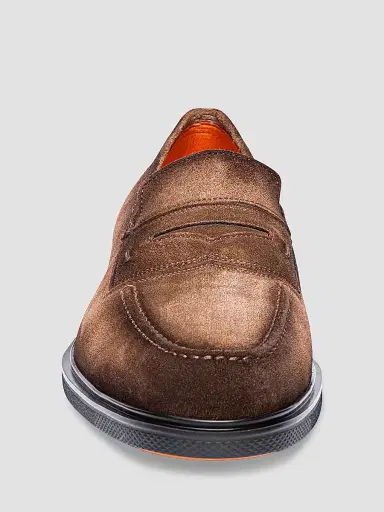 Santoni Men's Leather Penny Loafers - Brown - Size 13 | Thumbnail 3 Santoni Men's Leather Penny Loafers - Brown - Size 13 | Thumbnail 3