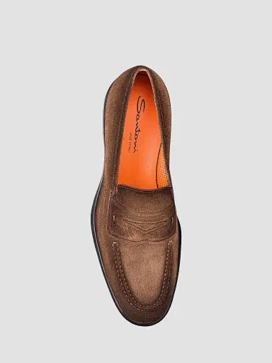 Santoni Men's Leather Penny Loafers | Thumbnail 5