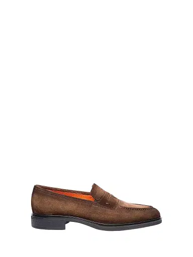 Santoni Men's Leather Penny Loafers | Thumbnail 1