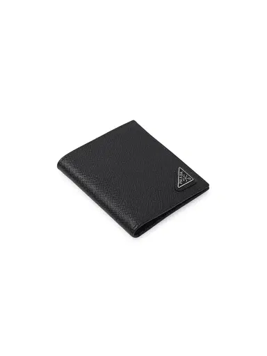 Prada Men's Saffiano Leather Wallet - Black | Thumbnail 2