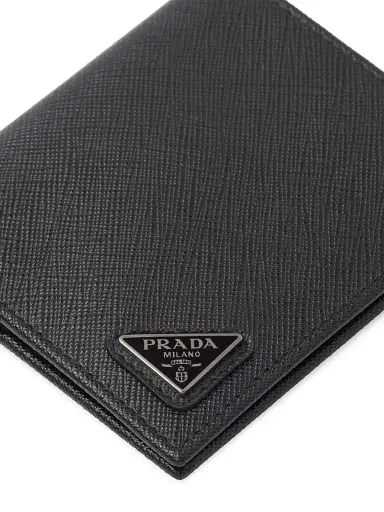 Prada Men's Saffiano Leather Wallet - Black | Thumbnail 5