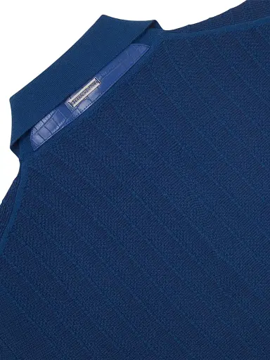 Stefano Ricci Men's Three-Button Polo Shirt - Navy - Size 46 | Thumbnail 6 Stefano Ricci Men's Three-Button Polo Shirt - Navy - Size 46 | Thumbnail 6