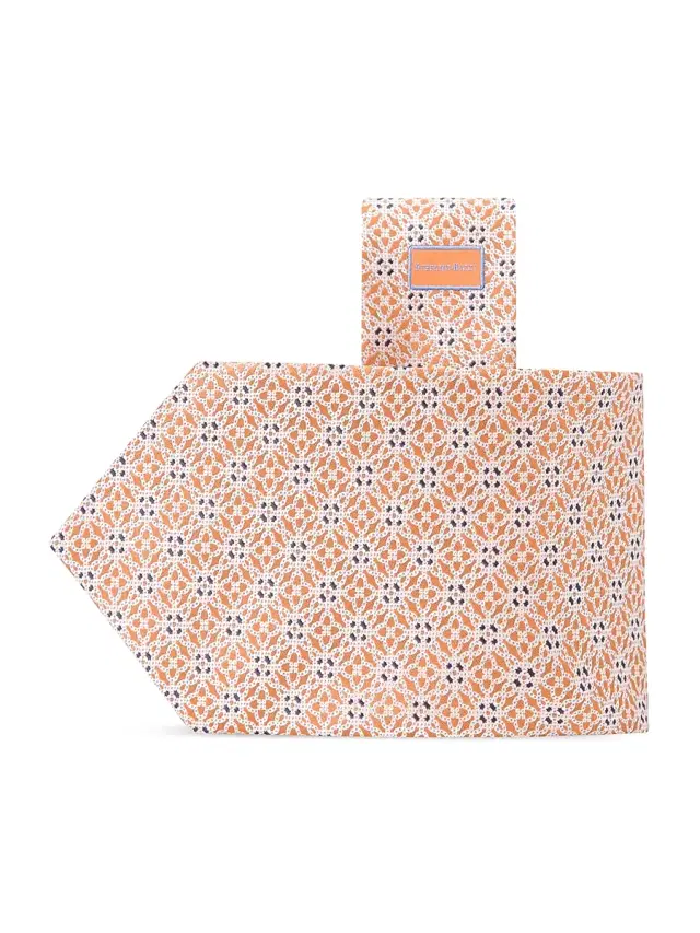 Men's Luxury Handmade Silk Tie - Orange