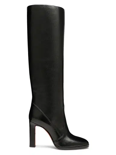 Santoni Women's 90MM Leather Zip Boots | Thumbnail 1 Santoni Women's 90MM Leather Zip Boots | Thumbnail 1