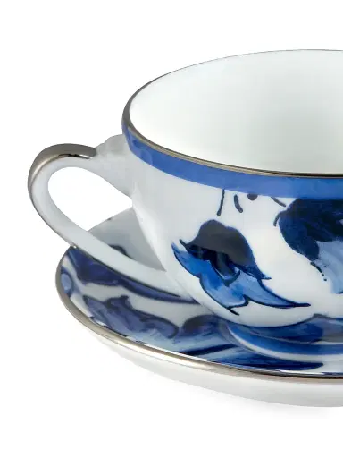 Dolce & Gabbana Blue Mediterraneo Stella 2-Piece Porcelain Teacup & Saucer Set - Blue | Thumbnail 5 Dolce & Gabbana Blue Mediterraneo Stella 2-Piece Porcelain Teacup & Saucer Set - Blue | Thumbnail 5