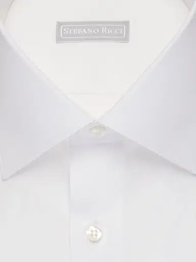 Stefano Ricci Men's Handmade Cotton Dress Shirt - White - Size 18.5 | Thumbnail 2 Stefano Ricci Men's Handmade Cotton Dress Shirt - White - Size 18.5 | Thumbnail 2