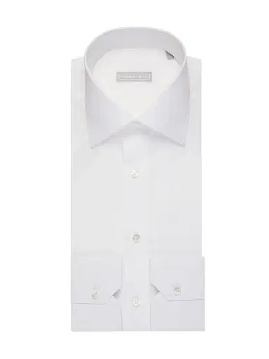 Stefano Ricci Men's Handmade Cotton Dress Shirt - White - Size 18.5 | Thumbnail 1 Stefano Ricci Men's Handmade Cotton Dress Shirt - White - Size 18.5 | Thumbnail 1