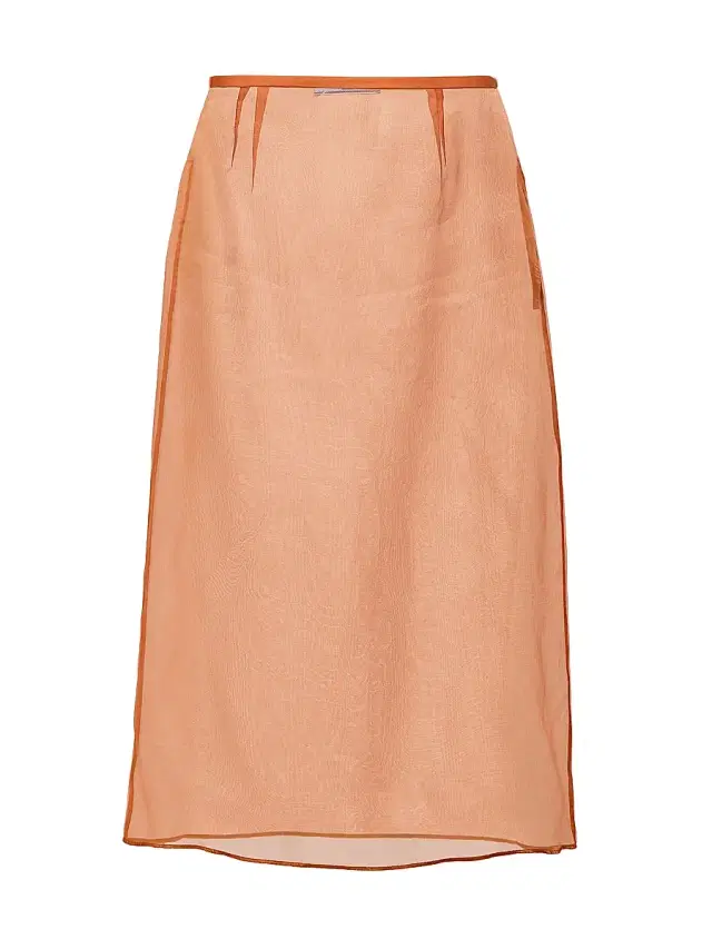 Women's Organza Midi-Skirt - Orange