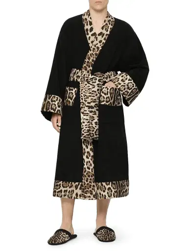 Dolce & Gabbana Women's Leopard Slippers - Black Multi | Thumbnail 6