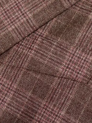 Giorgio Armani Men's Windowpane Plaid Wool Jacket - Copper - Size 38 | Thumbnail 7 Giorgio Armani Men's Windowpane Plaid Wool Jacket - Copper - Size 38 | Thumbnail 7