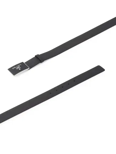 Prada Men's Saffiano Leather Belt - Black - Size 40 | Thumbnail 4