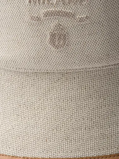 Prada Women's Linen Blend Bucket Hat - Beige Khaki - Size Medium | Thumbnail 4