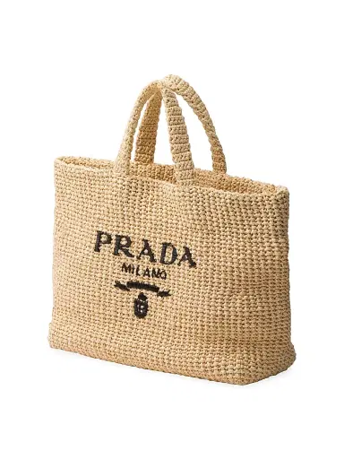 Prada Women's Crochet Tote Bag - Beige Khaki | Thumbnail 2