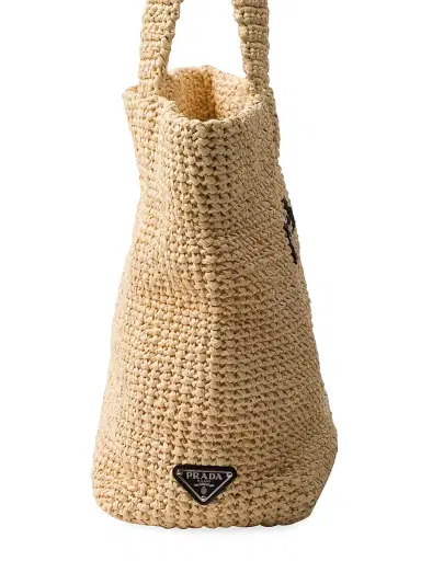 Prada Women's Crochet Tote Bag - Beige Khaki | Thumbnail 5